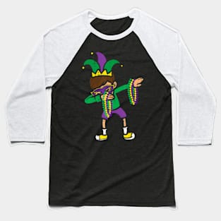 Dabbing Boy Mardi Gras Outfit Dance Boys Kids Toddlers Baseball T-Shirt